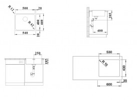 Мойка для кухни Blanco Solis 500-IF 54х44 см врезная нержавеющая сталь 526123
