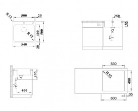 Мойка для кухни Blanco Solis 500-IF/A 54х50 см врезная нержавеющая сталь 526124