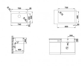 Мийка для кухні Blanco Solis 700-IF/A 74х50 см врізна нержавіюча сталь 526127