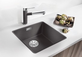 Мойка для кухни Blanco Subline 400-F 42,7х42,7 см SILGRANIT® PuraDur® черный 525988