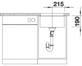 Мойка для кухни Blanco Subline 400-U 43х46 см SILGRANIT PuraDur® мягкий белый 527166
