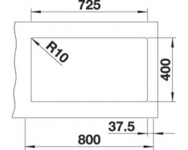 Мойка для кухни Blanco Subline 430/270-U 75,5х46 см SILGRANIT PuraDur® мягкий белый 527167