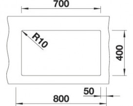Мойка для кухни Blanco Subline 700-U 73х46 см SILGRANIT PuraDur® вулканический серый 527356