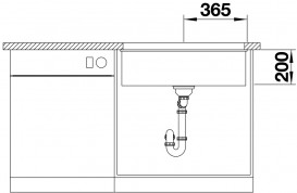 Мойка для кухни Blanco Subline 700-U 73х46 см SILGRANIT® PuraDur® черный 525891