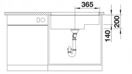 Мойка для кухни Blanco Subline 700-U Level 73х46 см SILGRANIT PuraDur® вулканический серый 527355