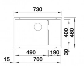 Мойка для кухни Blanco Subline 700-U Level 73х46 см SILGRANIT PuraDur® мягкий белый 527172