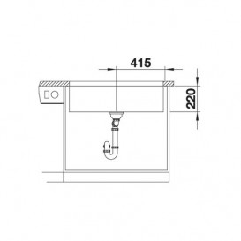 Мойка для кухни Blanco Subline 800-U 83х46 см SILGRANIT® PuraDur® черный 526005