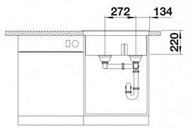 Мойка для кухни Blanco Pleon 6 61,5х51 см SILGRANIT PuraDur® вулканический серый 527322