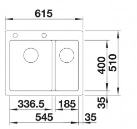 Мойка для кухни Blanco Pleon 6 61,5х51 см SILGRANIT PuraDur® вулканический серый 527322