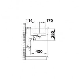 Мийка для кухні Blanco Supra 340/180-U нержавіюча сталь полірована 525215