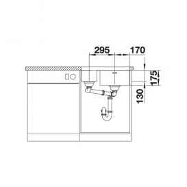 Мойка для кухни Blanco Supra 340/180-U нержавеющая сталь полированная 525217
