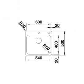 Мийка для кухні Blanco Supra 500-IF / A нержавіюча сталь полірована 523362