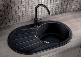 Мийка для кухні Blanco Tamos 45 S 78х50 см SILGRANIT® PuraDur® чорний 526100