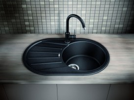 Мийка для кухні Blanco Tamos 45 S 78х50 см SILGRANIT® PuraDur® чорний 526100