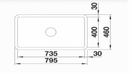 Мойка для кухни Blanco Villae Farmhouse Single 79,5х46 см керамика белый 525163