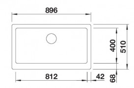 Мийка для кухні Blanco Vintera XL 9-UF 89,6х51 см SILGRANIT PuraDur® вулканічний сірий 526800