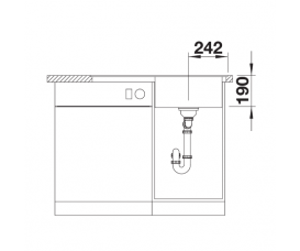 Мойка для кухни Blanco Zenar 45 S-F 84,8х49,8 см SILGRANIT® PuraDur® черный 526038