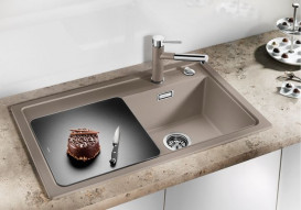 Мойка для кухни Blanco Zenar 45S 86х51 см чаша справа SILGRANIT PuraDur® серый беж 523796