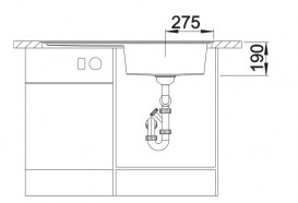 Мийка для кухні Blanco Zenar XL 6 S-F 98,75х49,75 см SILGRANIT® PuraDur® чорний 526066