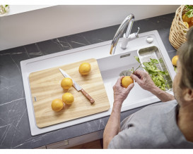 Мийка для кухні Blanco Zenar XL 6S 100х51 см чаша праворуч SILGRANIT PuraDur® м'який білий 527189