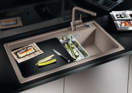 Мийка для кухні Blanco Zenar XL 6S 100х51 см чаша праворуч SILGRANIT PuraDur® сірий беж 523971