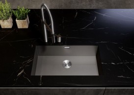 Мийка для кухні Blanco Zerox 500-U 54х44 см під стільницю темна сталь 526243