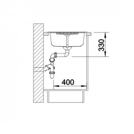 Мойка для кухни Blanco ZIA 45 S прямоугольная оборачиваемая с отверстием под смеситель черный 526013
