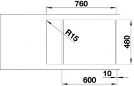 Мойка для кухни Blanco Zia XL 6S Compact  78х50 см SILGRANIT® PuraDur® черный 526019