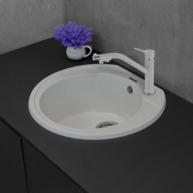 Мойка для кухни Буль-Буль Tuluza врезная Магранит белый 107050001