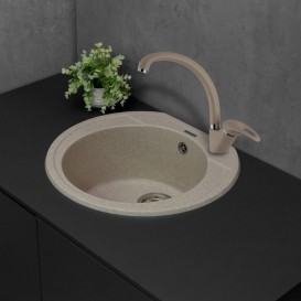 Мойка для кухни Буль-Буль Tuluza врезная Магранит песочный 107050007