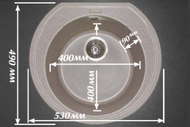 Мойка для кухни Буль-Буль Tuluza врезная Магранит песочный 107050007