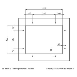 Миття для кухні CM Filoquadra 57Х45 см Sottotop нержавіюча сталь 11918