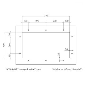 Мойка для кухни CM Filoquadra 79Х45 см Sottotop нержавеющая сталь 11915