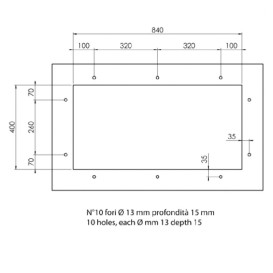 Мойка для кухни CM Filoquadra 89Х45 см Sottotop двойная нержавеющая сталь 1191В