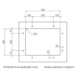Мойка для кухни CM Filoraggiato 57Х45 см sottotop нержавеющая сталь 12008