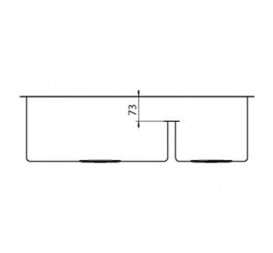 Мийка для кухні CM Zeffiro 58,5Х44 см нержавіюча сталь 12081