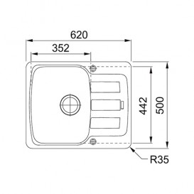 Мойка для кухни Franke Antea AZG 611-62 врезная оборотная Fragranite сахара 114.0499.132