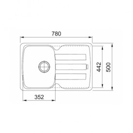 Мийка для кухні Franke Antea AZG 611-78 врізна зворотний Fragranite цукру 114.0499.166