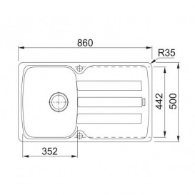 Мойка для кухни Franke Antea AZG 611-86 врезная оборотная Fragranite сахара 114.0499.182
