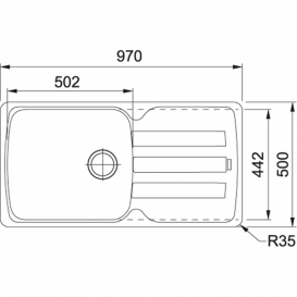 Мойка для кухни Franke Antea AZG 611-97 XL врезная оборотная Fragranite миндаль 114.0499.140