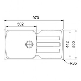 Мойка для кухни Franke Antea AZG 611-97 врезная оборотная Fragranite шторм 114.0499.212