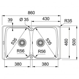 Мойка для кухни Franke Antea AZG 620 врезная оборотная Fragranite оникс 114.0498.069