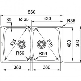 Мойка для кухни Franke Antea AZG 620 врезная прямоугольная Fragranite шторм 114.0574.817