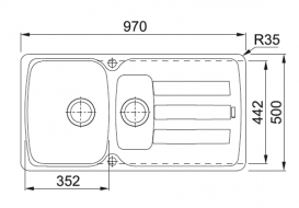 Мийка для кухні Franke Antea AZG 651 врізна зворотний Fragranite онікс 114.0499.203