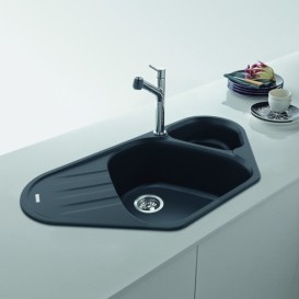 Мойка для кухни Franke Antea AZG 661-E врезная угловая Fragranite оникс 114.0499.223