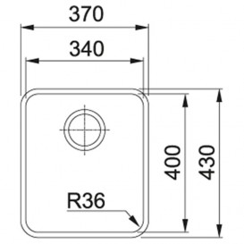 Мойка для кухни Franke Aton ANX 110-34 монтаж под столешницу нержавеющая сталь полированная 122.0204.647