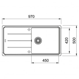 Мойка для кухни Franke Basis BFG 611-97 врезная оборотная Fragranite графит 114.0363.931