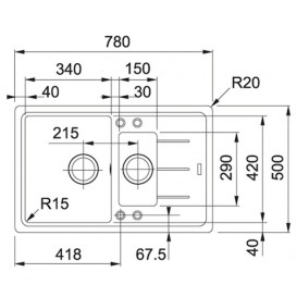 Мойка для кухни Franke Basis BFG 651-78 врезная оборотная Fragranite ваниль 114.0285.361