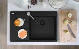 Мойка для кухни Franke Centro CNG 611-78 TL 78х50 см чаша справа Fragranite Black Edition 114.0699.238