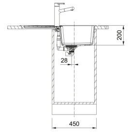 Мийка для кухні Franke Centro CNG 611-78 78х50 см Fragranite чорний матовий 114.0701.810
